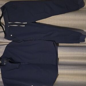 Figs Women's Navy Rafaela Scrub Top & Zamora Jogger Set